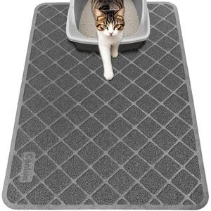 Conlun Cat Litter Mat Litter Trapping Mat, 24" x 17" Premium Durable PVC Grid Mesh with Scatter Control, Non-slip, Less Waste Cat Litter Box Mat, Soft on Kitty’s Paws, Urine Waterproof