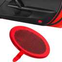 Door Reflector Trim Compatible with Chevrolet Corvette C6 2005-2013, SSR 2003-2006 Compatible with Pontiac Bonneville 2261-2756 Interior Front Door Reflector Warning Trim Red FL/FR Side