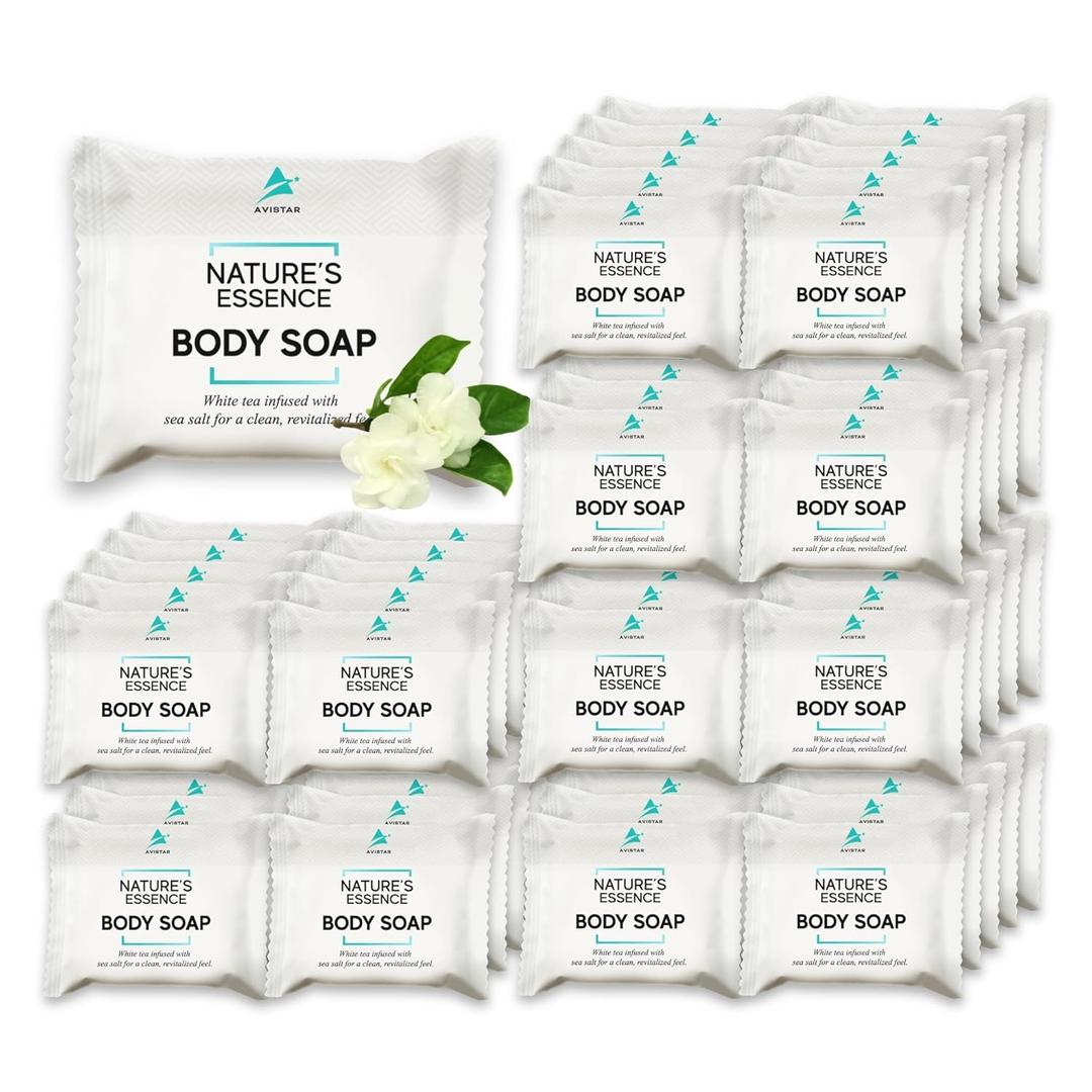 Bar Soap Bulk Individually Wrapped 120 Pack 0.5 oz Mini Hotel Soap Bars Bulk Travel Size Essential Toiletries for Hosts and Guests, Hotel, Hospitality, Shelters & Bathroom Amenities