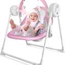 Baby Swing SpaceSaver Ultra-Compact Foldable Infant Swing (Fits in 5.3" Gaps!) 6 Speed Modes | Portable Newborn Swing for Travel/Car/Picnic (0-9M, 6-20lbs)