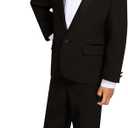 Nautica Boys' 4-piece Tuxedo Set with Dress Shirt, Bow Tie, Jacket, and Pants (Black) Size 5