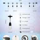 Outdoor String Lights 30FT, Patio Lights Outdoor Waterproof, Plug-in Hanging Lights with Shatterproof LED Bulbs, 2700K Warm White, E12 Connectable Lights for Porch Backyard Balcony Gazebo