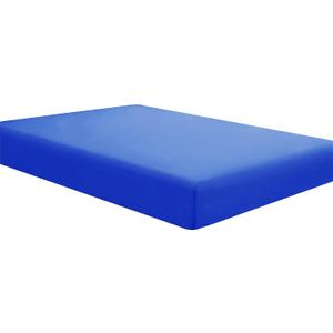 Sfoothome Single Fitted Sheet (Full - Royal Blue) - Deep Pocket Brushed Velvety Microfiber, Breathable, Extra Soft and Comfortable - Wrinkle, Fade, Stain and Abrasion Resistant