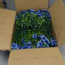 Artificial Flowers for Outdoor, Silk Flowers No Fade Fake Plastic Flowers UV Resistant Faux Plants for Outdoors Outside Front Porch Hanging Planter Window Box Garden Home Decoration, 42 Pack(Blue)