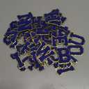 WILLBOND 52 Pcs Alphabet Patches Self Adhesive Chenille Letters for Backpacks Clothes Shoes A-Z No Sew DIY Personalized Name Tags Back to School Supplies, 2.2 Inch(Dark Blue)
