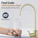 KES RO Faucet Water Filter Faucet Non-Air-Gap Drinking Water Beverage Faucets for Reverse Osmosis Systems Filtration System 304 Stainless Steel Brushed Gold, Z504CLFF18-BZ