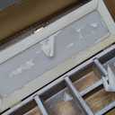 DoubleFill Set of 3 Wooden Trinket Display Shelf Shadow Box with Shelves 10 x 15 Inch Large Wall Mounted Display Storage Mini Figures Curio Trinket Medals Crafts Collections(Antique White,Box Shape)