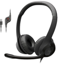 Logitech H390 Gaming Headphones, Wired Headphones with Mic, USB Headset with Microphone for PC, Noise Cancelling Microphone for Video Meetings, Music, Gaming - Black