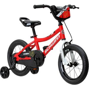 Schwinn Elm and Koen Bike or Balance Bike, 12-20 Inch Bike for Kids Ages 2-13, Black, Blue, Red, Teal, Pink or Purple, SmartStart Ergonomic Design, Adjustable Seat Grows with Child, Training Bicycle (Number Plate/14-Inch Wheels)