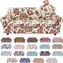 Stretch Couch Covers for 3 Separate Cushion Couch Sofa,Floral Printed Couch Sofa Cover,Washable Sofa Slipcover,Pet Friendly Furniture Protector with Elastic Bottom,Universal Fit for Home(Sofa,Cover)