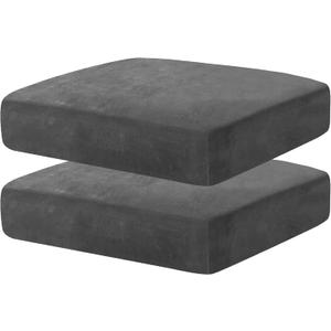 Elastic Sofa Seat Slipcover, Thick Cushion Cover Furniture Protector for Individual Couch Cushions with High Elasticity Light Grey 6 pcs 26"