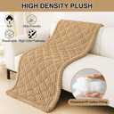 Smiry Pet Couch Covers for Dogs Washable, Non-Slip Fuzzy Couch Covers for 3 Cushion Sofa Pet Friendly, Soft Thick Furniture Protector Sofa Slipcover Mat for Dogs (Camel, 27.6" x 82.7")