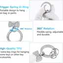 4 x 1797 Key Fob Cover for Mercedes Benz A C E G CLA CLS GLA SL Class Accessories Bling Keychain Car Smart Remote Case Shell Girly Cute 4 Button White Silver TPU