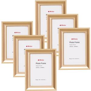 Mini Picture Frames 2.5x3.5 Inch (6-Pack) - Small Photo Frames, for Wall, Table, Home, Office Decoration, Durable Compact Polaroid Frame Set for Family, Gold