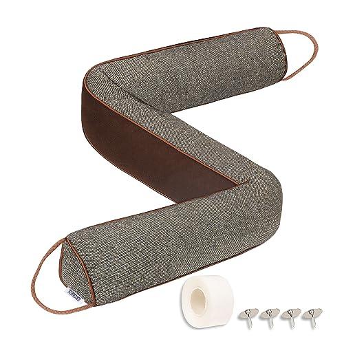 TORRAMI Under Door Draft Stoppers 36 Inch, Heavy Triangle Stop Draft Block Cold Air/Wind/Breeze Noise Blocker Door Sweeps Weather Stripping Bottom Seal Brown