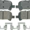 Wagner QS ZD828 Disc Brake Pad Set, Chamfered Edges for Smooth, Quiet Stops, Fits 20002006 Toyota Camry