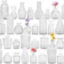 40 Pcs Glass Bud Vase Set,Small Flower Vase for Tables Centerpieces Decor, Mini Vintage Clear Vase for Home,Wedding,Party Decorations, Clear