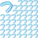 Kathfly 50 Pcs Football Mouth Guards Bulk Sports Mouth Pieces Protection Silicone Athletic Braces Football Accessories Teeth Armor Adult Teenager Teeth Armor for Boxing Basketball Hockey (Blue)