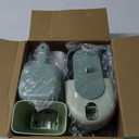 Hanging Automatic Food and Water Dispenser, Gravity Rabbit Feeder Set, Cage Cat and Bunny Food Bowl (Cage Grid Spacing Over 1.2'') (Green)