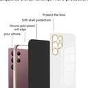 Compatible with Samsung Galaxy S25 Ultra Case Cute for Women Girls Men, Luxury Plating for Samsung Galaxy S25 Ultra Phone Case Slim Shockproof Silicone Bumper Phone Cover (White)
