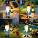 Solar Santa Claus Statue Garden Stake Lights forYard,Porch,Patio,Lawn,Solar Christmas Gnome Gifts for Women,Mothers Day,Christmas Housewarming