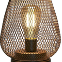 JHY DESIGN Metal Cage LED Lantern Battery Powered Cordless Accent Light with LED Great for Weddings Parties Patio Events for Indoors Outdoors, 1 Pack