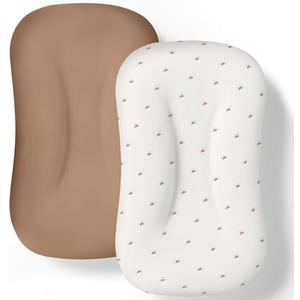 Cpzzkq Baby Lounger Cover 2 Pack - Silky Soft and Breathable Infant Lounger Cover, Newborn Lounger Slipcover for Baby Boys Girls, Fits Cpzzkq & Most Loungers, Cover Only, Brown