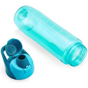 Copco ClipGo Hydration Collection 24oz Tritan Water Bottle  Translucent Teal Reusable Bottle with Measurement Markings, Clip Handle & Carry Loop, BPA Free, Ideal for Travel & Cup Holders