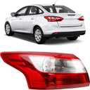 Driver Left Side Tail Light Compatible With 2012-2014 Ford Focus Sedan FO2818151 Rear Out Brake Lamp FO2818151C P68078 DM5Z13405E FO2818151D FO2818151N