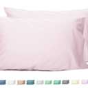King Pillowcases Set of 2, 100% Cotton King Pillow Cases 2, 20×40 inches Light Pink, Soft and Breathable