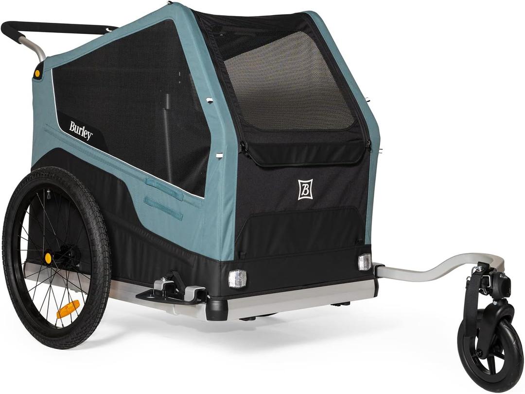 Burley Bark Ranger | Dog Bike Trailer & Stroller, Roomy Interior, Mesh Ventilation & Reinforced Removable Floor, XL