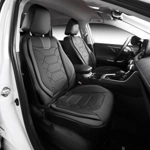 OASIS AUTO Custom Fit Seat Covers for 2013-2018 Toyota RAV4, Waterproof Faux Leather Seat Protector Cushion Rav4 Car Accessories (Full Set, Black)