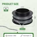 4 Pack 17ft .080" SB00L00 String Trimmer Replacement Spool for Greenworks ST60V ST60V-T0 80V ST80L200 Front Mount String Trimmer Refills Dual Line 2901619 2906302