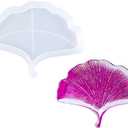 Voyyphixa Leaf Epoxy Resin Molds Tray Silicone Mold for Resin Jewelry Plate Mould DIY Casting Irregular Tropical Leaves Serving Tray Fruit Dish Trinket Box(Ginkgo Leaf)
