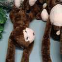 12 Pcs 20 Inch Hanging Monkey Stuffed Animal Stuffed Monkey Plush with 2 Hanging Artificial Ivy Vines 2 Pcs 20 LED Fairy Light Battery Operated String Light for Gifts(Brown, Khaki)