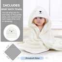 MoreFeel Collapsible Baby Bathtub for Newborn with Thermometer & 1 Hooded Towel & 1 Soft Floating Cushion,Portable Travel Bathtub with Drain Hole, Durable Foldable Baby Tubs for Infants to Toddler