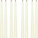 Howemon 8 Pack Ivory Taper Candles 10 Inch Tall 3/4 Inch Thick Burn 8 Hours