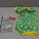 KYEESE Dog Pajamas Stretchy Pet Jammies Coat Comfy Pet Onesie Costume Velvet Dog Pajamas Small Sized Dogs Soft Dogs Clothes Pjs with Yellow Ducks Pattern, Large (Large (15-22lbs))