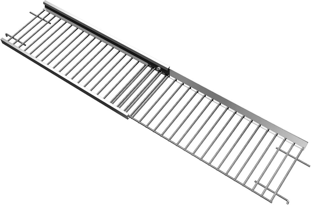 Universal Grill Warming Rack 20.6''- 32.08'', Adjustable Warming Rack for Nexgrill, Dynaglo, Cuisinart, Monument 4/5 Burner Grills, Stainless Steel Warming Rack Replacement for Nexgrill