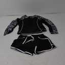 Women's Long Sleeves Rash Guard - 2 Piece Swimsuits with Built in Bra Swim Shirt and Shorts with Pockets XS