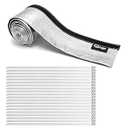 Heat Shroud Aluminized Sleeving Heat Shield Fuel line Wire Heat Sleeve 1" I.D. x 10FT with 20 Pcs 7.8Inch Stainless Steel Cable Metal Zip Ties