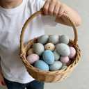 16 pcs Plastic Easter Eggs Decor,2.4in Easter Speckled Eggs for Bowl and Vase Filler Basket,Pastel Easter Decor DIY Easter Spring Home Party Favors and Table Decorations