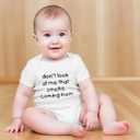 Rocksir Funny Slogan Super Soft Cotton Comfy Baby Short Sleeve Bodysuit (6 Months, Dad1)