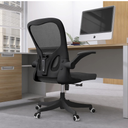 Office Chair, Ergonomic Office Chair Desk Chair with Lumbar Support & 2D Flip-up Arms Height Adjustable Home Office Desk Chairs Rockable High Back Computer Chair Black Mesh Study Chair