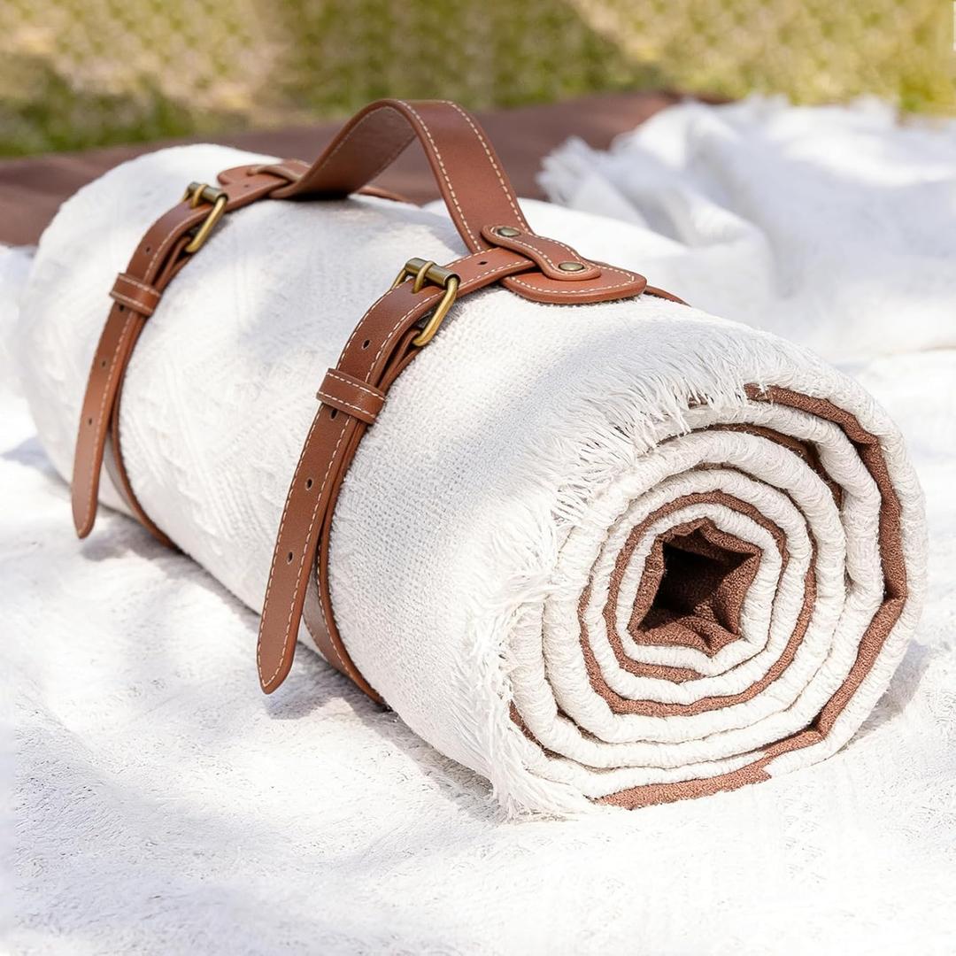 Tiny Land Picnic Blankets, 2 in1 Double Layer Waterproof Mat + Blanket, Foldable Beach Mat,Outdoor Blanket, Portable Camping Blanket, Extra Large Beach Mat, for Camping Park Beach Grass, 71in*71in