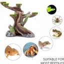 relaqcc Reptile Decor Aquarium Decorations Artificial Moss Resin Fish Tank Rocks Simulation Hollow Tree Leopard Gecko Trunk Accessories Aquarium View（Medium）