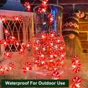 AMENON 26.2 Ft 80 Led Candy Cane String Lights Christmas Decor Battery Operated Fairy Lights Remote Control with Timer 8 Modes Holiday Xmas Decorations Indoor Outdoor Home Party Bedroom (Warm White)