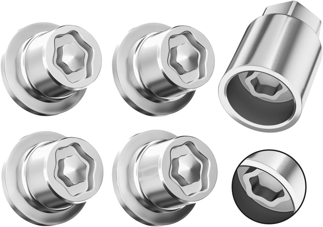 MIKKUPPA M12x1.5 Wheel Lock Lug Nuts Set, Replacement for Toyota Camry Corolla Highlander Avalon RAV4 Sienna Solara Tacoma Venza Yaris & Lexus, 00276-00900 Chrome Anti Theft Wheels Lock Key