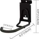 Slatwall Bike Hooks, Heavy Duty Bicycle Hangr with PVC Coating, Wall Mount Vertical Bicycle Storage Rack (2 Pack, Black)