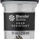 BlenderBottle Shaker Bottle Pro Series Perfect for Protein Shakes and Pre Workout, 24-Ounce, Black/Clear